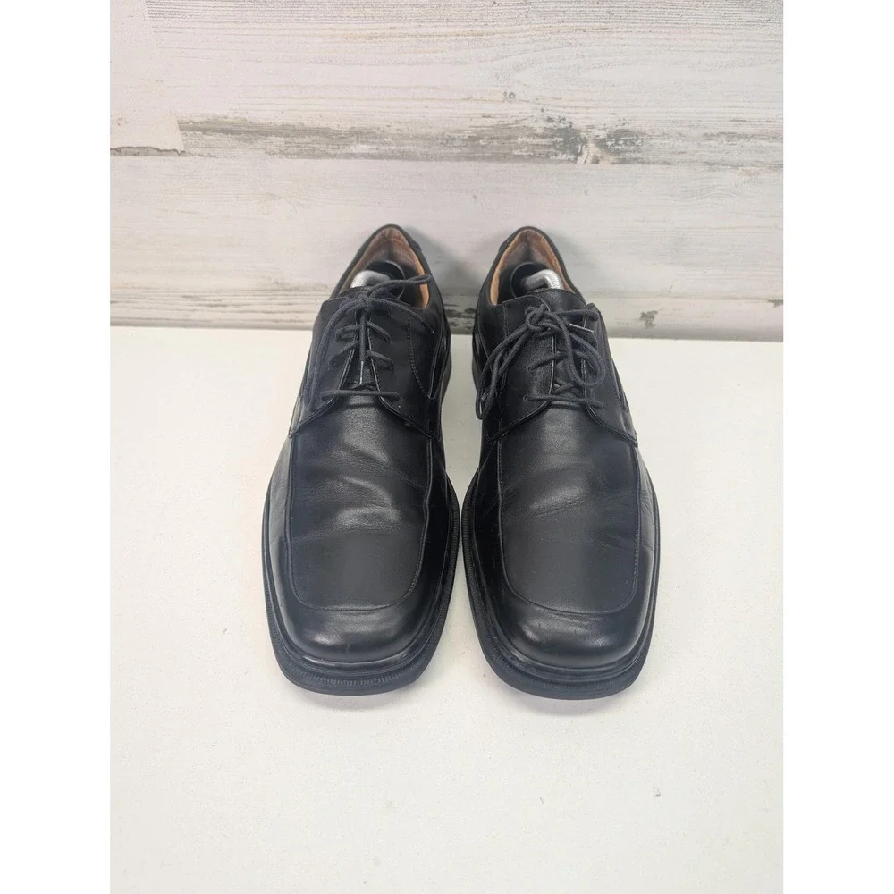 Bostonian Derby‎ Shoes Mens Size 12 Black Leather Square Toe Lace Up Dress